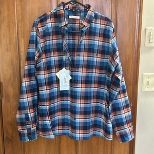 Barbour plaid 100% cotton button shirt